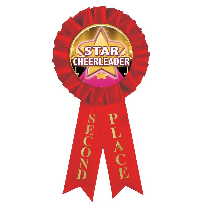 2ND PLACE MYLAR ROSETTES