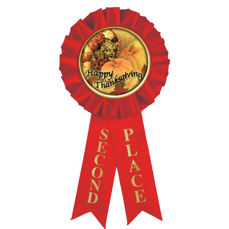 2ND PLACE MYLAR ROSETTES