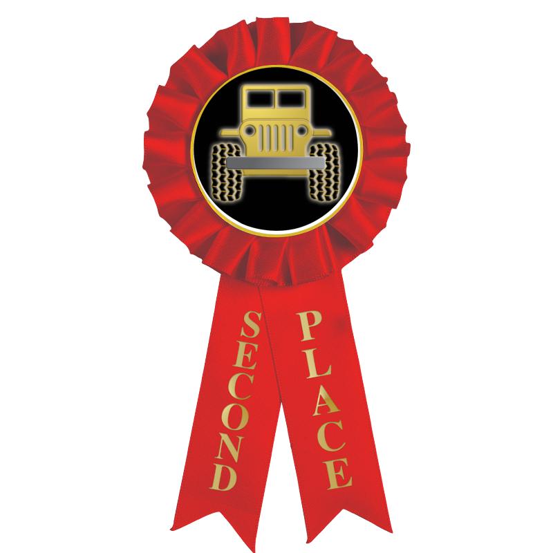 2ND PLACE MYLAR ROSETTES