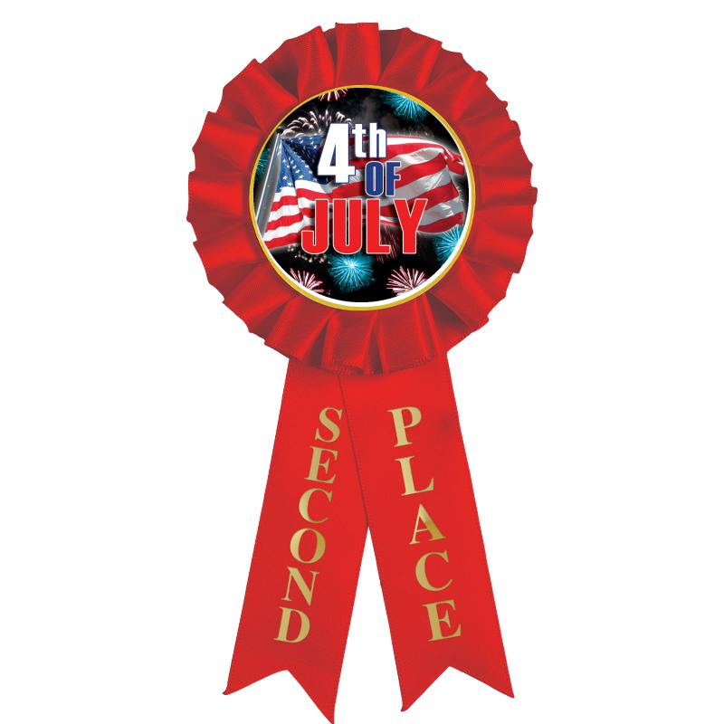 2ND PLACE MYLAR ROSETTES