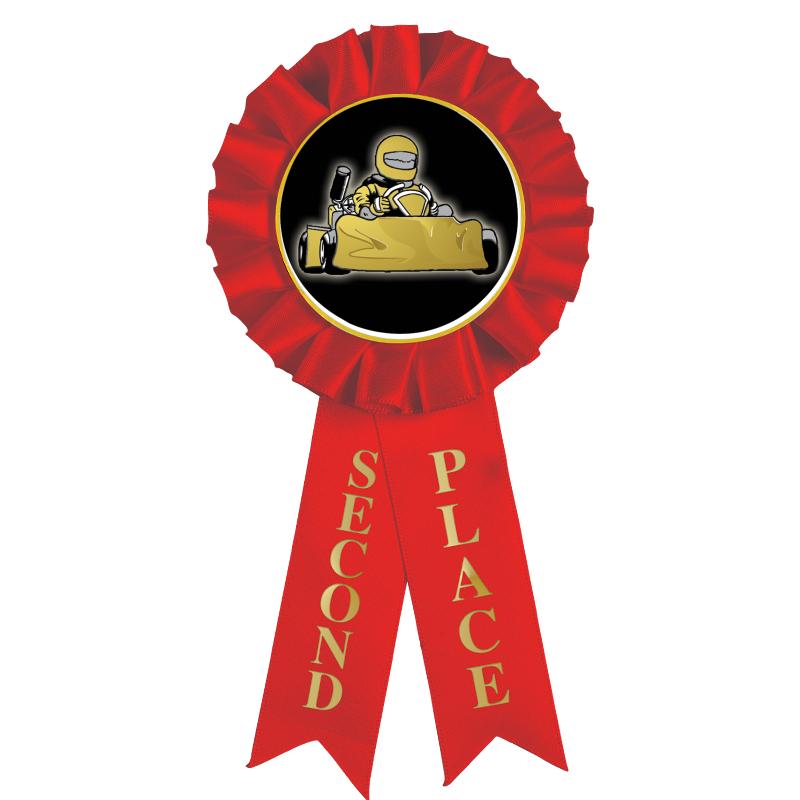 2ND PLACE MYLAR ROSETTES