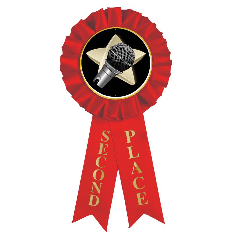 2ND PLACE MYLAR ROSETTES