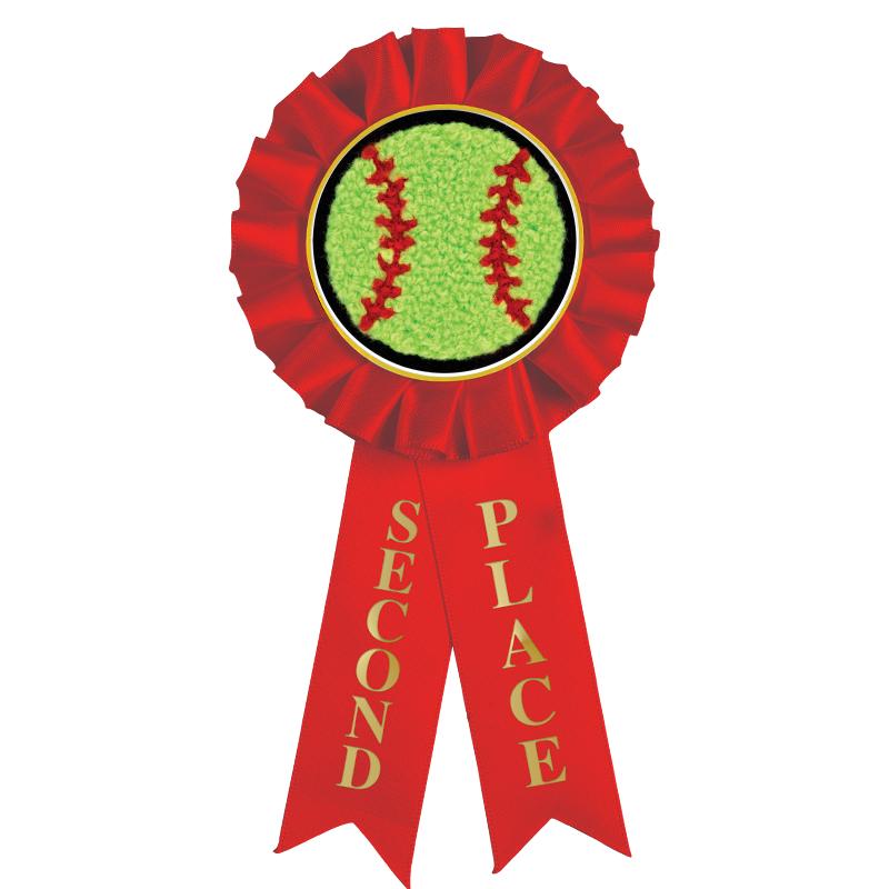 2ND PLACE MYLAR ROSETTES