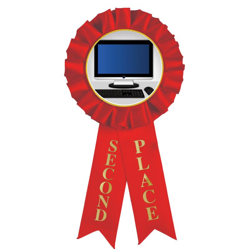 2ND PLACE MYLAR ROSETTES