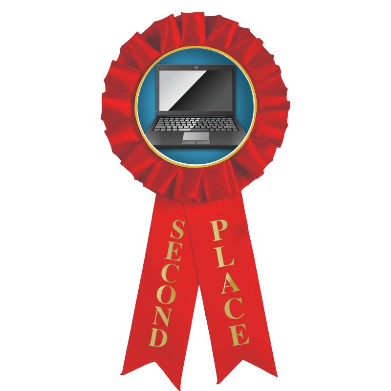 2ND PLACE MYLAR ROSETTES