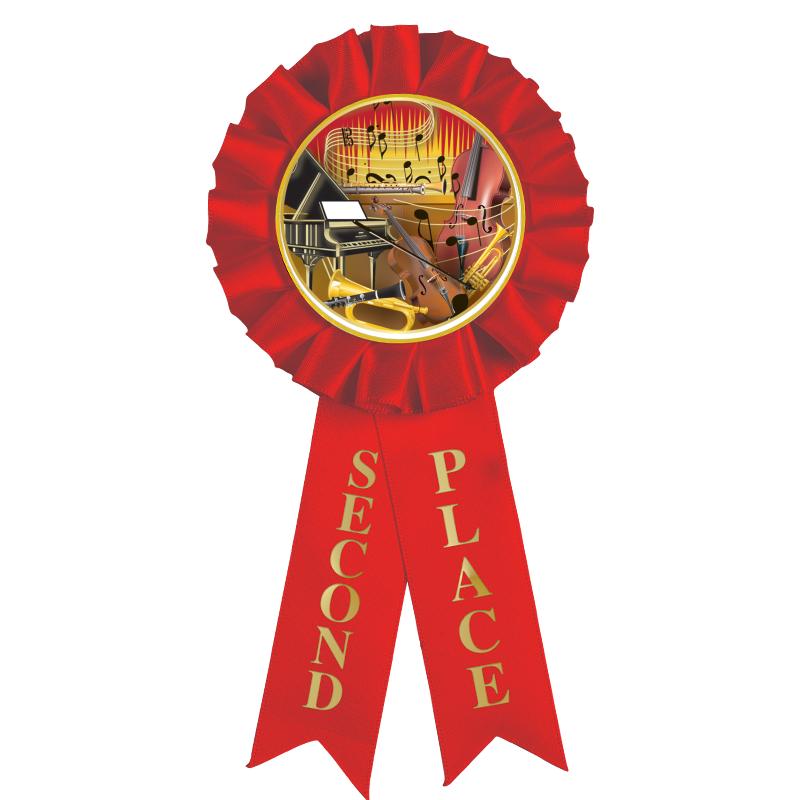 2ND PLACE MYLAR ROSETTES