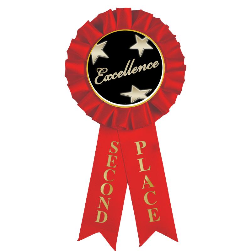 2ND PLACE MYLAR ROSETTES
