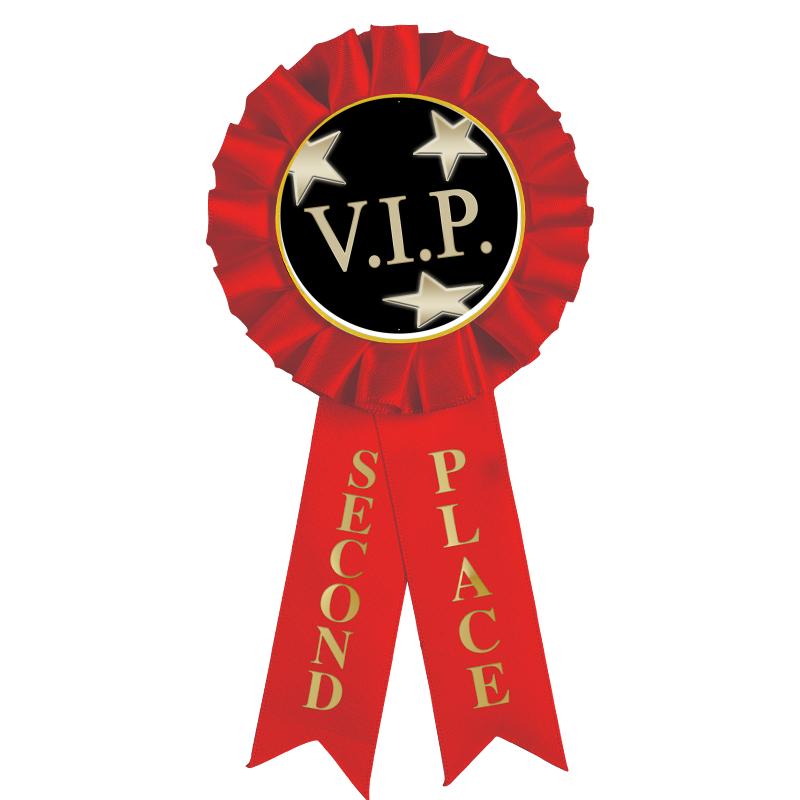 2ND PLACE MYLAR ROSETTES