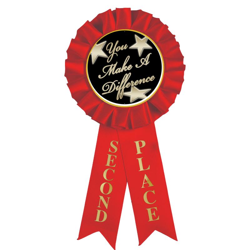 2ND PLACE MYLAR ROSETTES