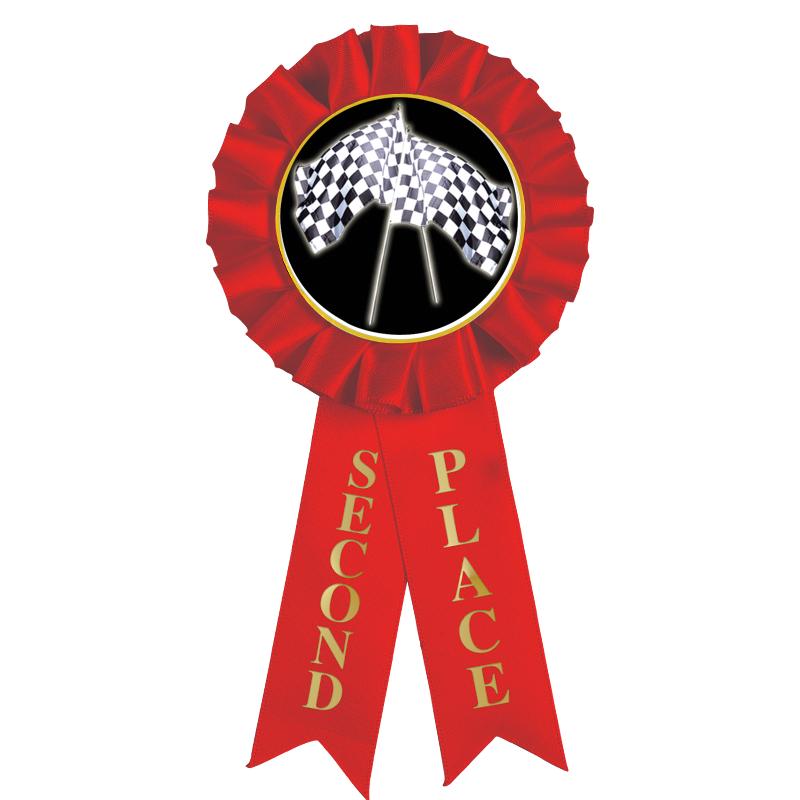2ND PLACE MYLAR ROSETTES