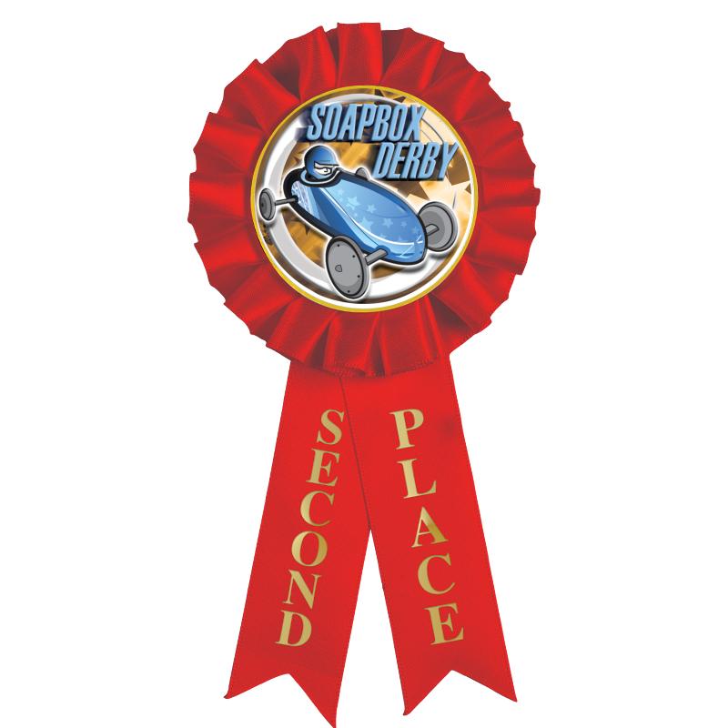 2ND PLACE MYLAR ROSETTES