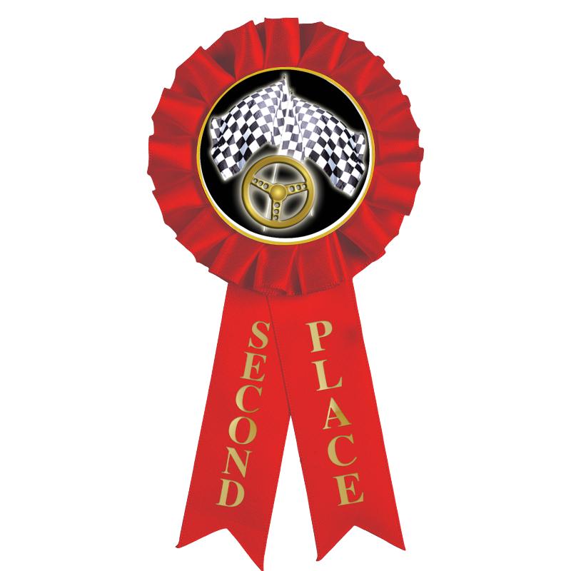 2ND PLACE MYLAR ROSETTES