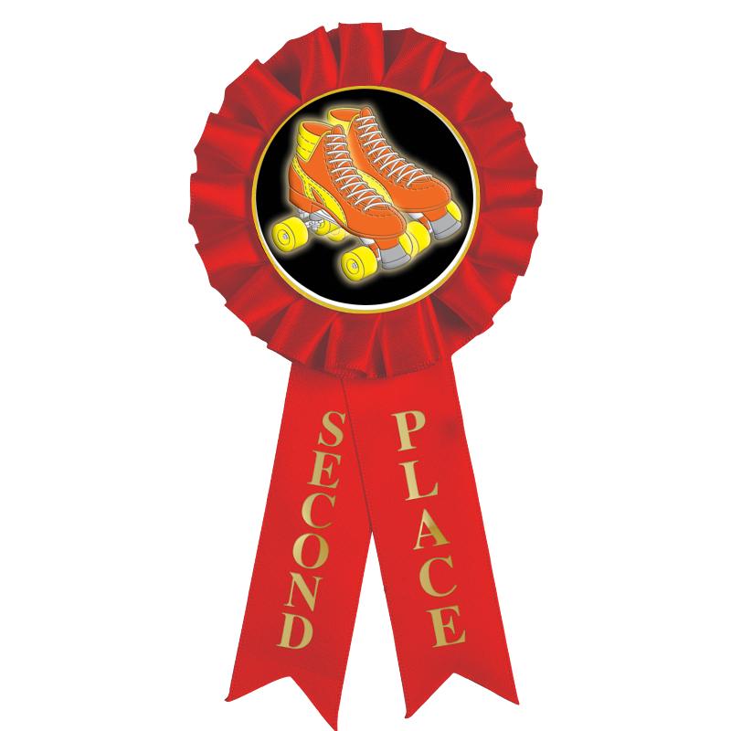 2ND PLACE MYLAR ROSETTES