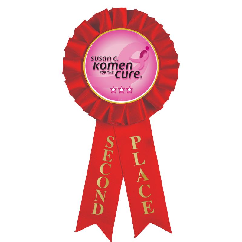 2ND PLACE MYLAR ROSETTES