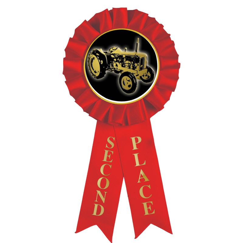 2ND PLACE MYLAR ROSETTES