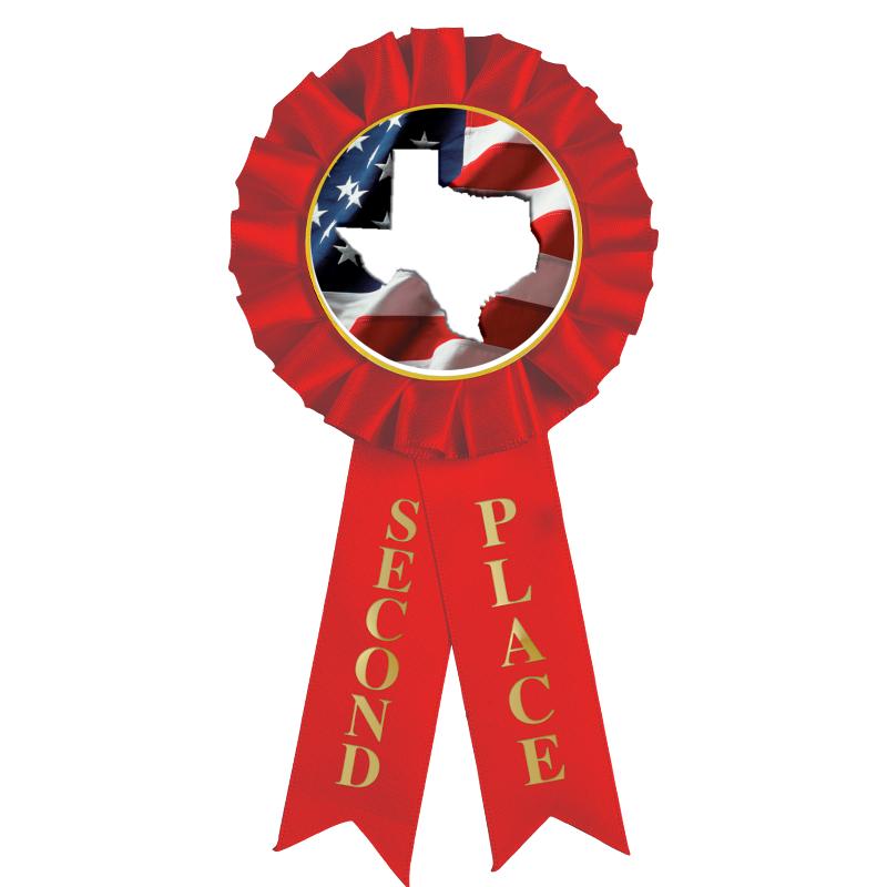 2ND PLACE MYLAR ROSETTES