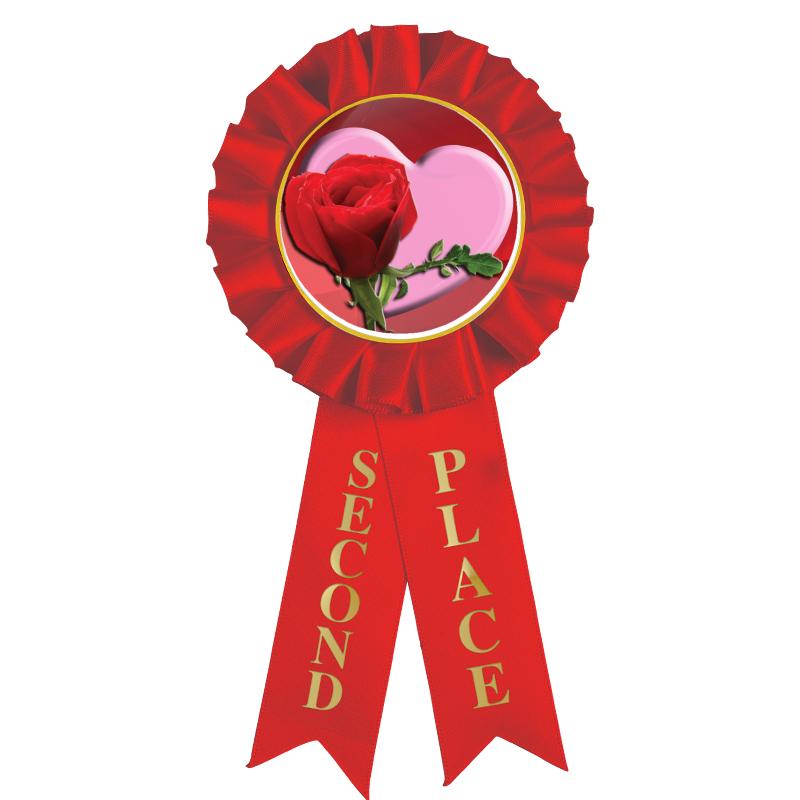2ND PLACE MYLAR ROSETTES
