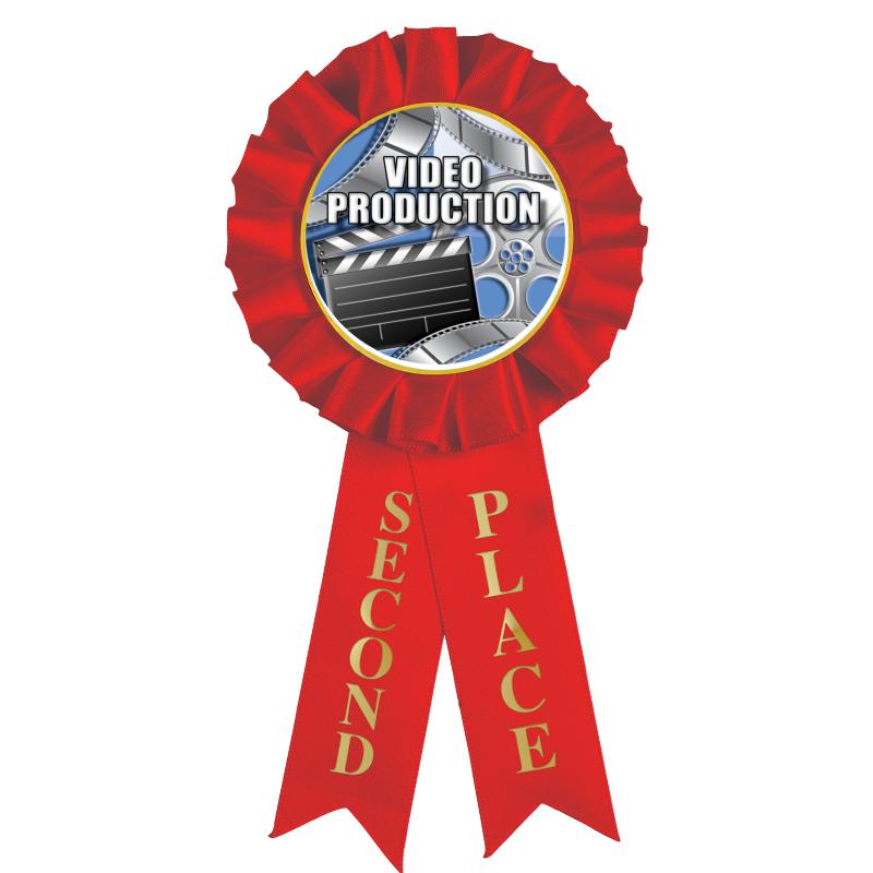 2ND PLACE MYLAR ROSETTES