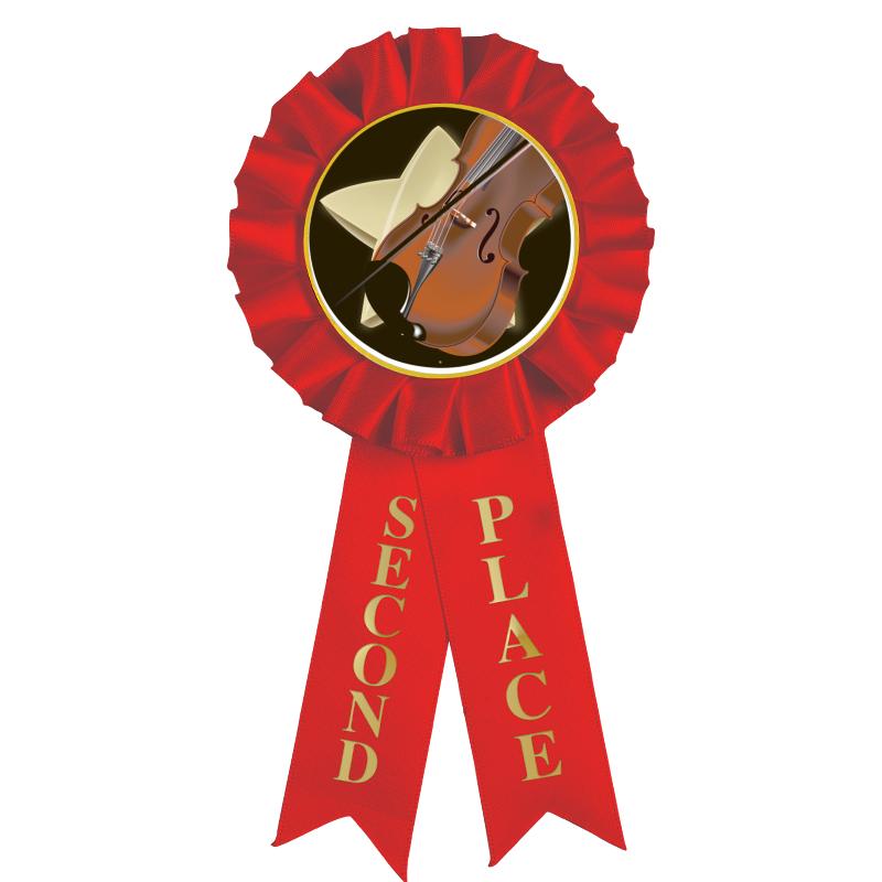 2ND PLACE MYLAR ROSETTES