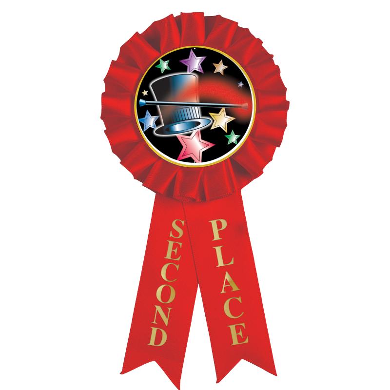 2ND PLACE MYLAR ROSETTES