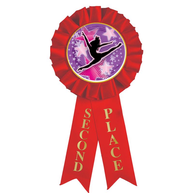 2ND PLACE MYLAR ROSETTES