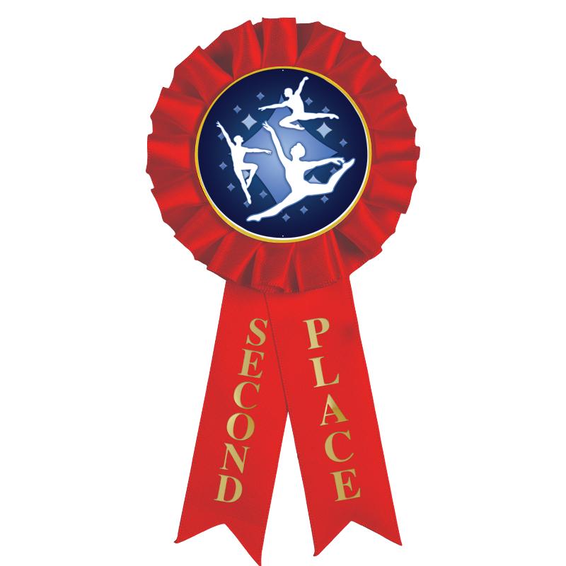 2ND PLACE MYLAR ROSETTES