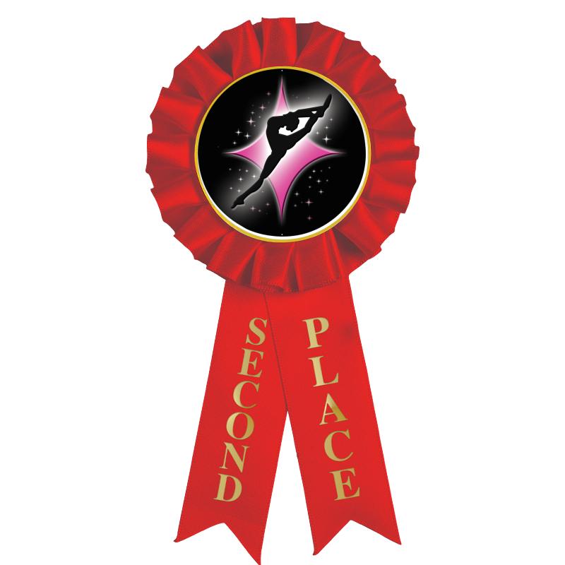 2ND PLACE MYLAR ROSETTES