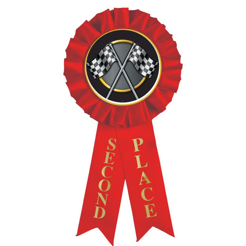 2ND PLACE MYLAR ROSETTES