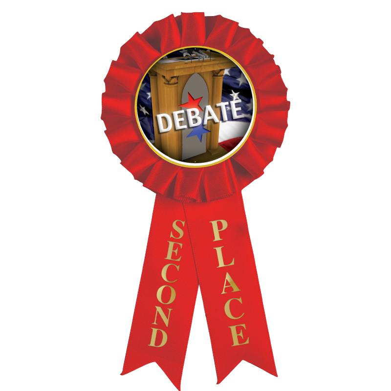 2ND PLACE MYLAR ROSETTES