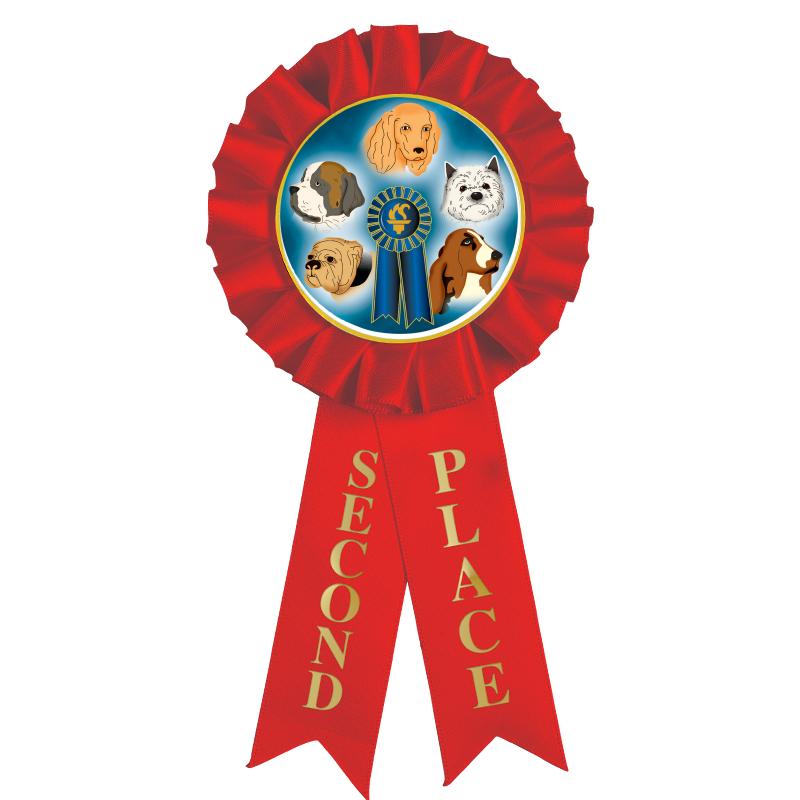 2ND PLACE MYLAR ROSETTES