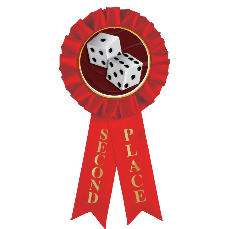 2ND PLACE MYLAR ROSETTES