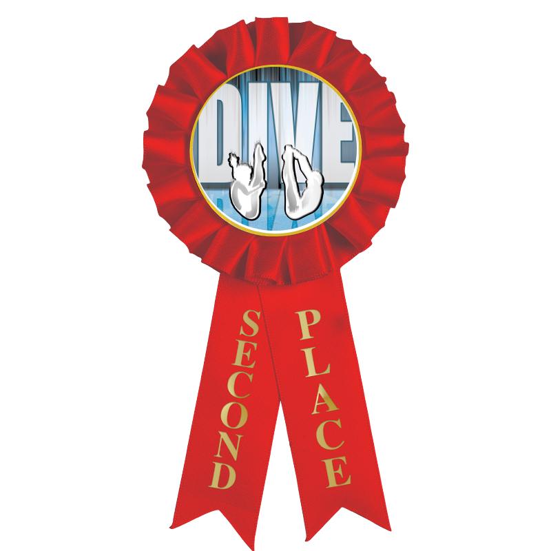 2ND PLACE MYLAR ROSETTES