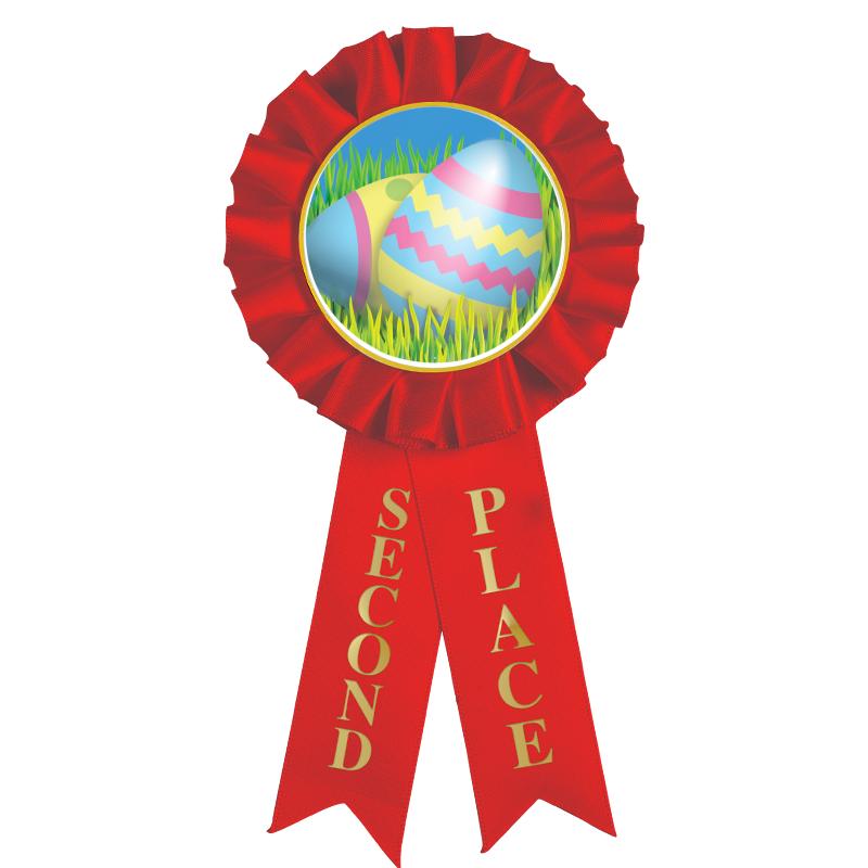 2ND PLACE MYLAR ROSETTES