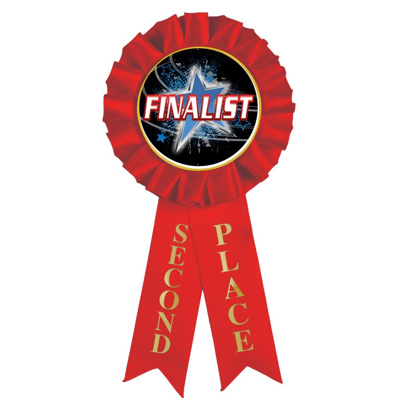 2ND PLACE MYLAR ROSETTES