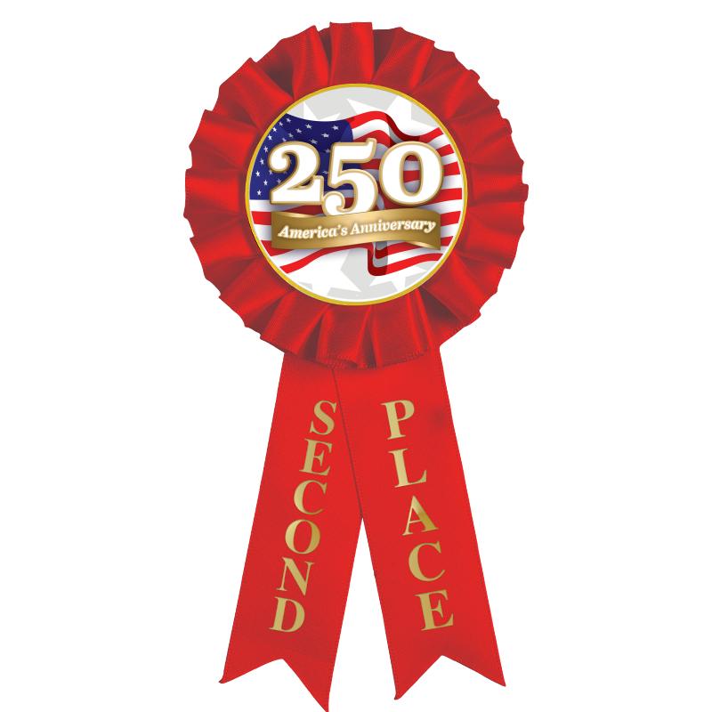 2ND PLACE MYLAR ROSETTES