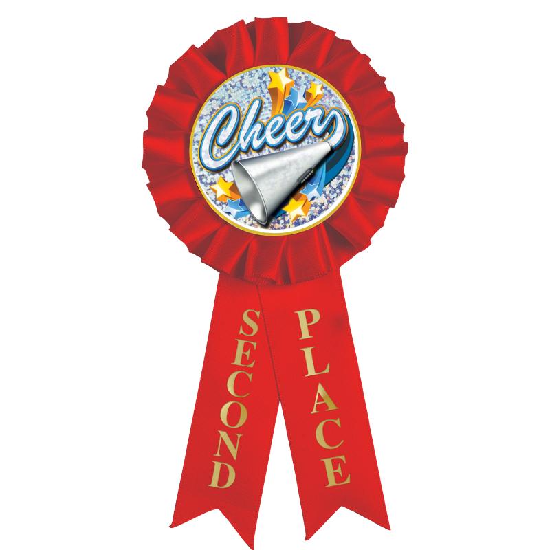 2ND PLACE MYLAR ROSETTES