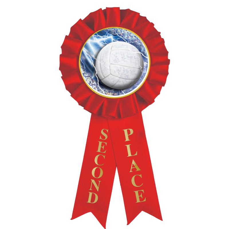 2ND PLACE MYLAR ROSETTES
