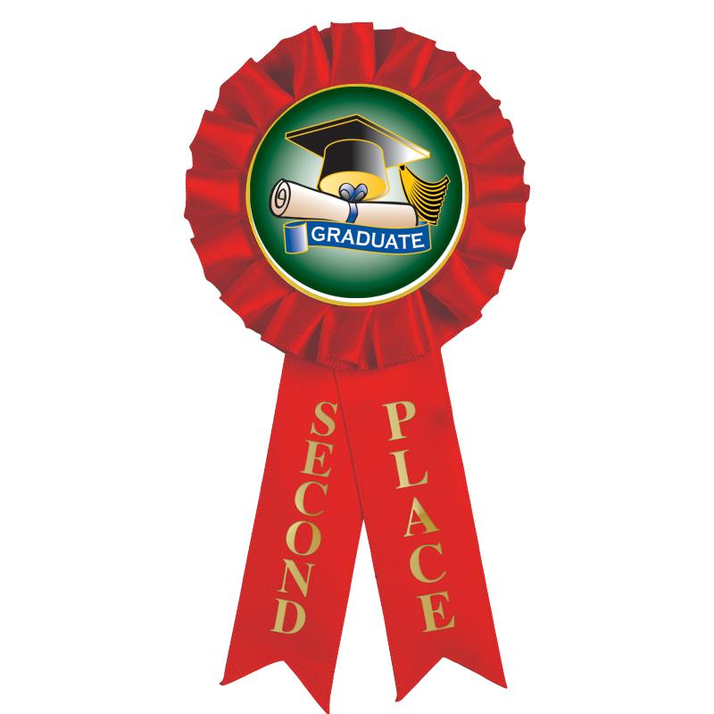 2ND PLACE MYLAR ROSETTES