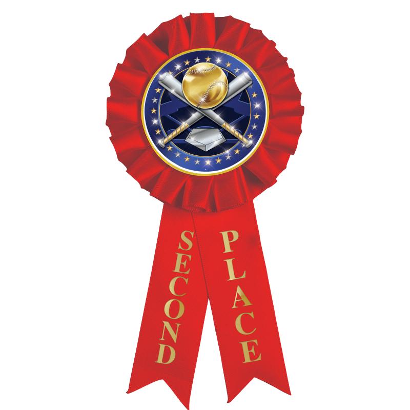 2ND PLACE MYLAR ROSETTES