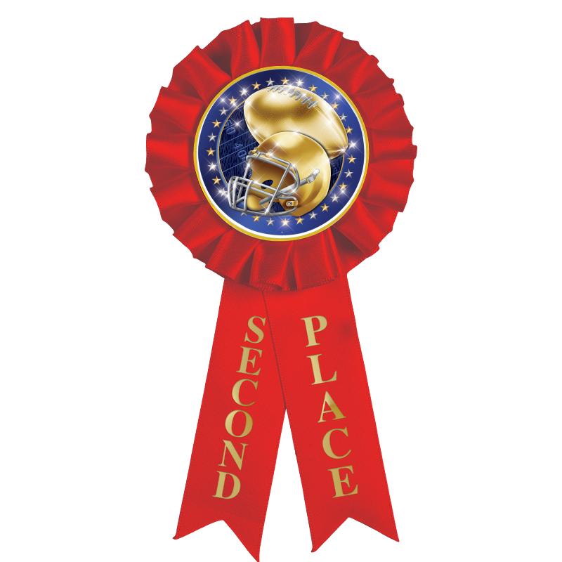 2ND PLACE MYLAR ROSETTES