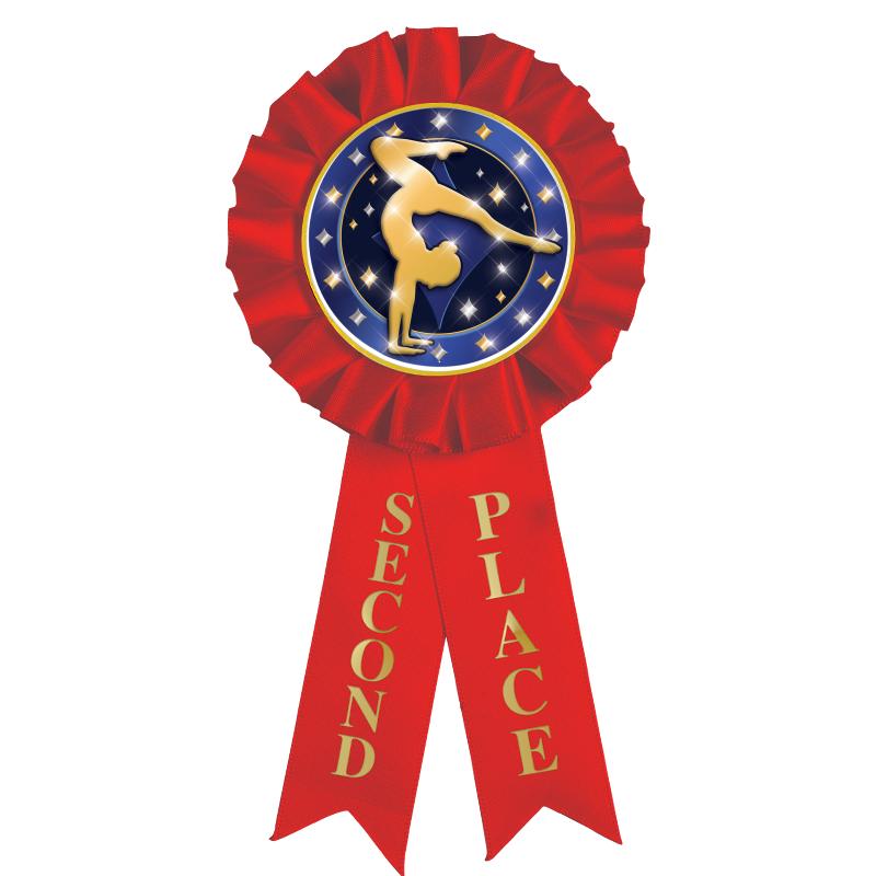 2ND PLACE MYLAR ROSETTES