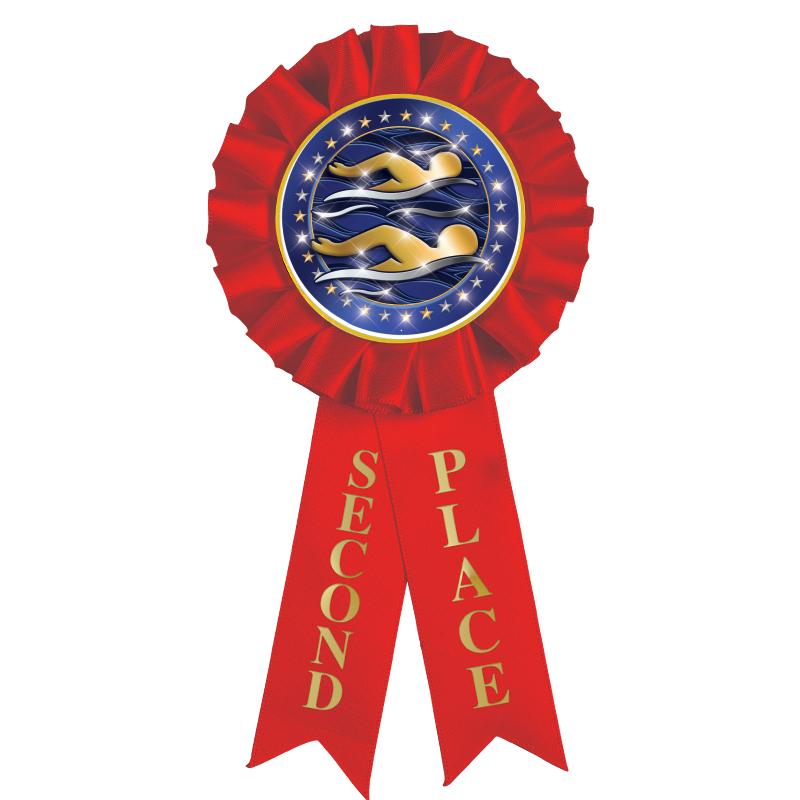 2ND PLACE MYLAR ROSETTES