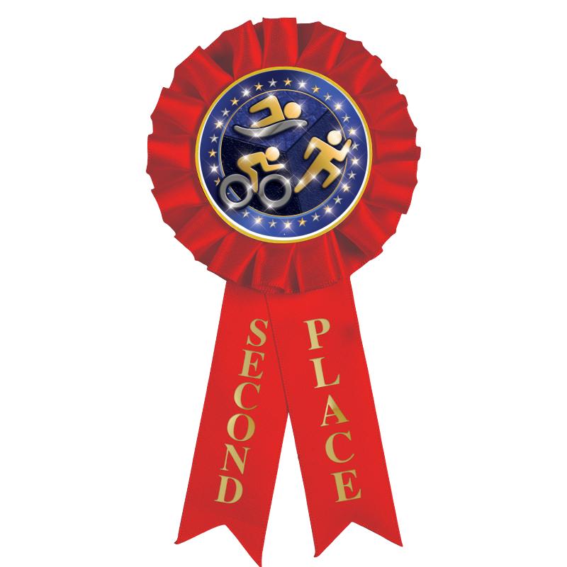 2ND PLACE MYLAR ROSETTES