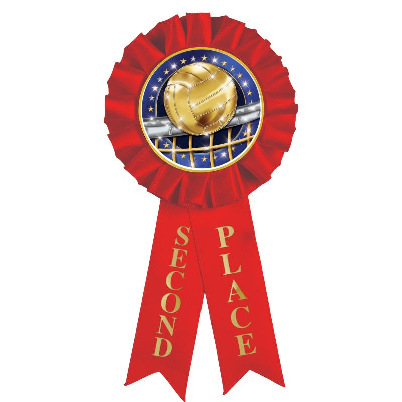 2ND PLACE MYLAR ROSETTES