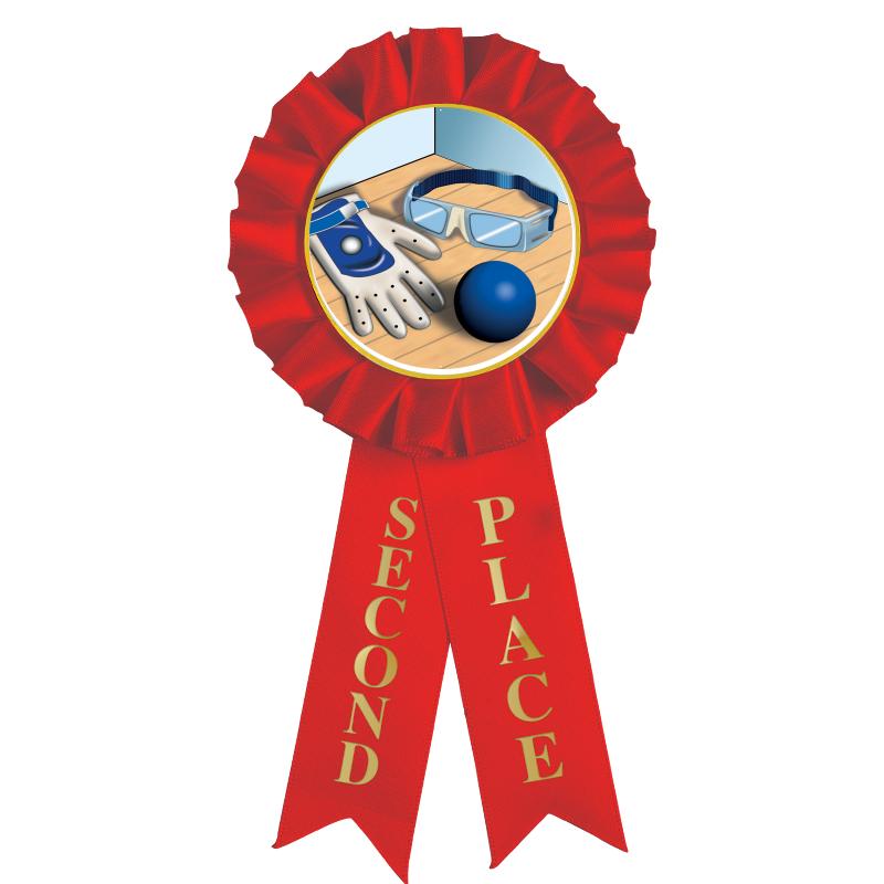 2ND PLACE MYLAR ROSETTES