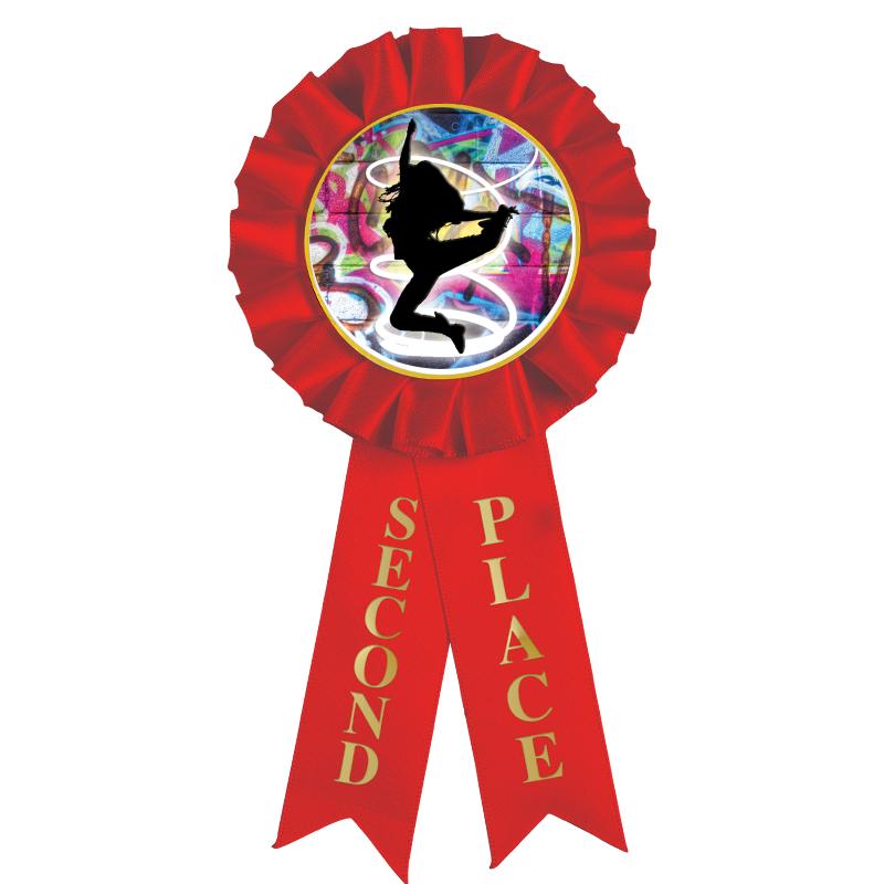 2ND PLACE MYLAR ROSETTES