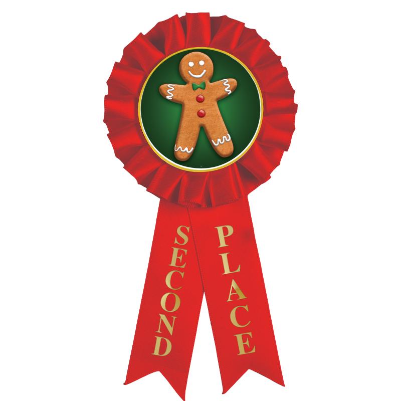 2ND PLACE MYLAR ROSETTES