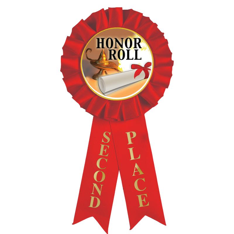 2ND PLACE MYLAR ROSETTES