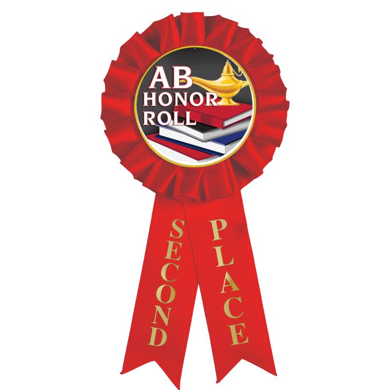 2ND PLACE MYLAR ROSETTES