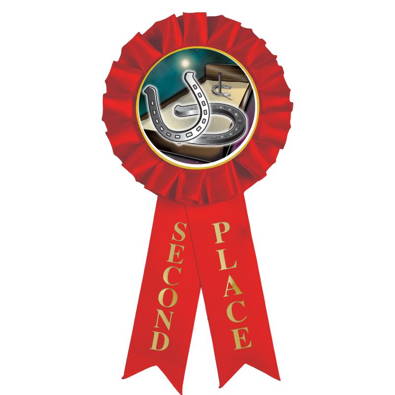 2ND PLACE MYLAR ROSETTES